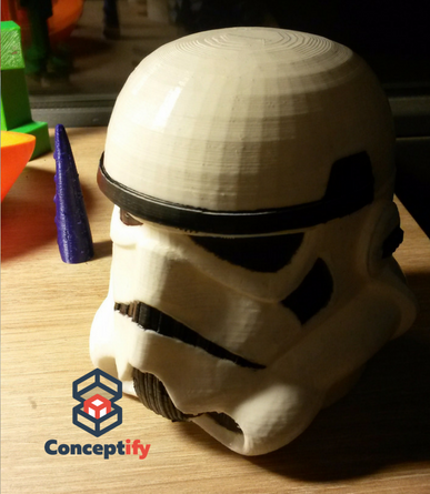 Buste Stormtrooper réalisé par impression 3D