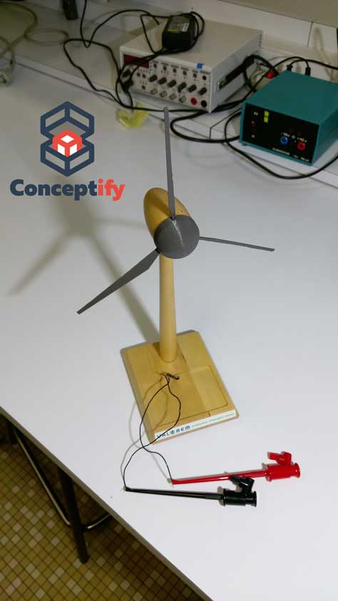 Maquette d'éolienne en impression 3D