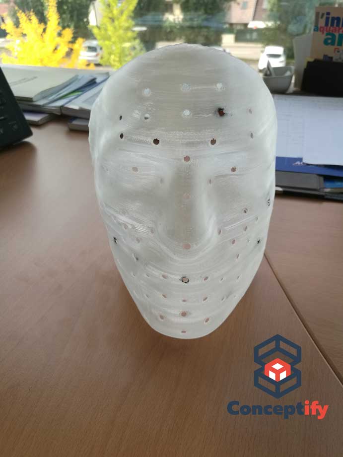 Masque imprimé en 3D pour motion capture