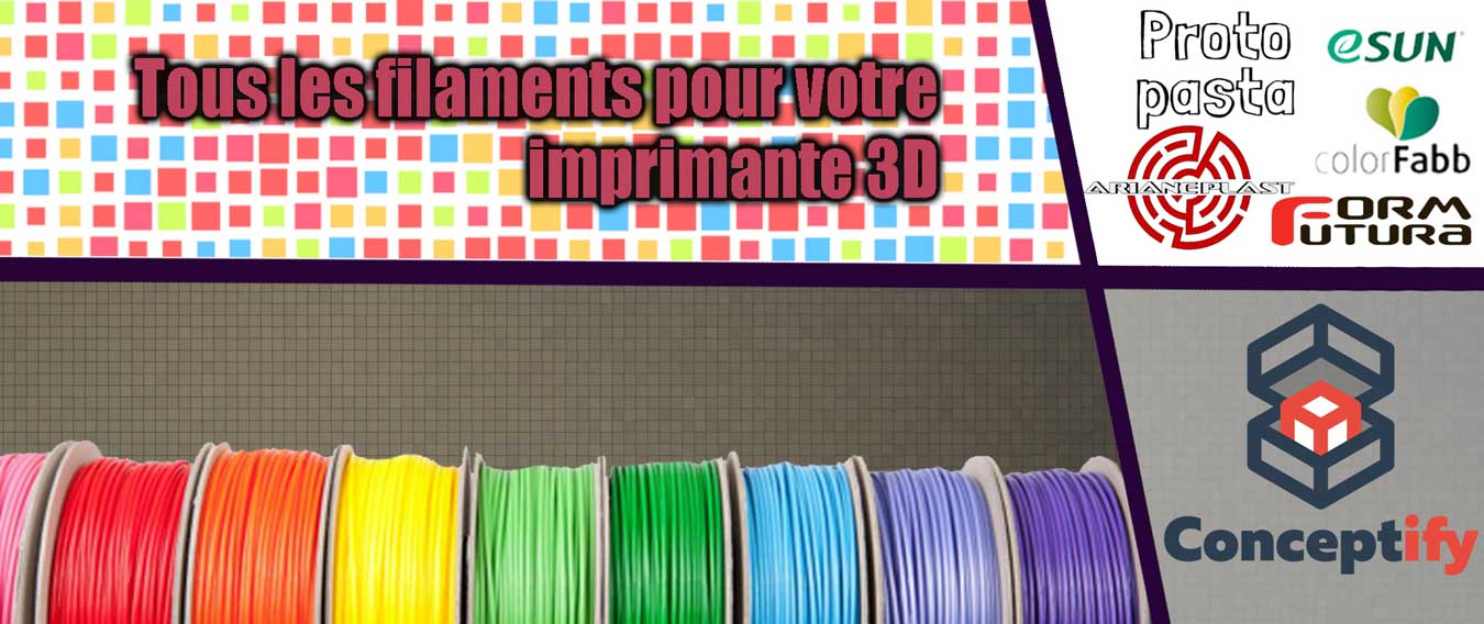 Filaments pour imprimante 3D - Conceptify Nancy