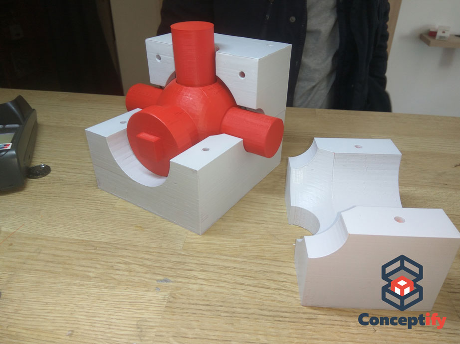 Maquette de raccord de gaz imprimée en 3D