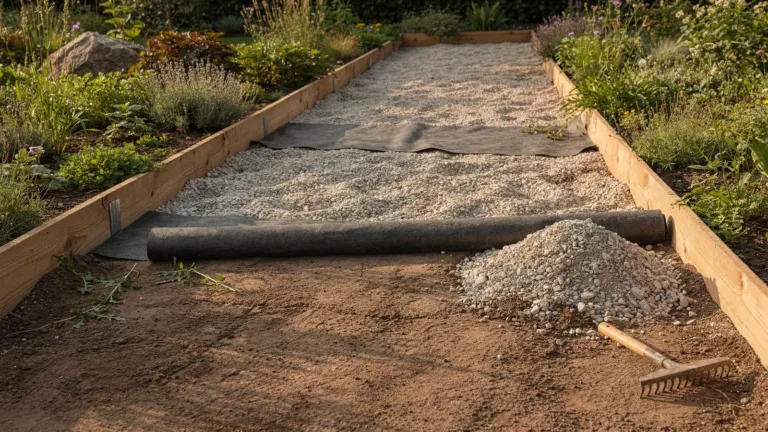 Allées en gravier : comment poser une toile géotextile contre les mauvaises herbes Allées en gravier : comment poser une toile géotextile contre les mauvaises herbes
