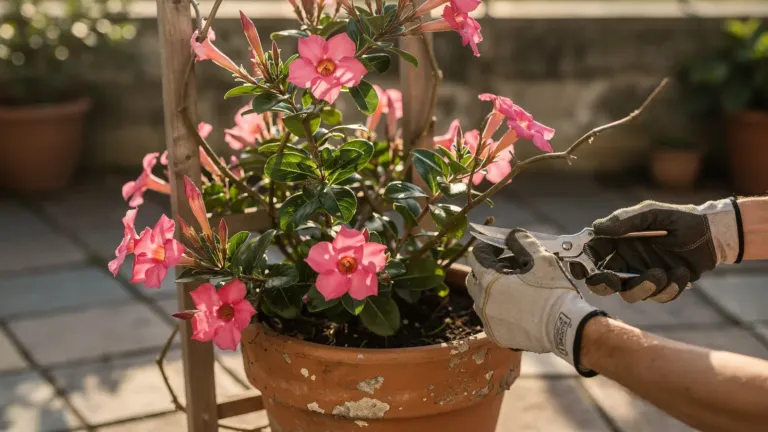 Dipladénia : les périodes de taille et les erreurs qui réduisent sa floraison Dipladénia : les périodes de taille et les erreurs qui réduisent sa floraison