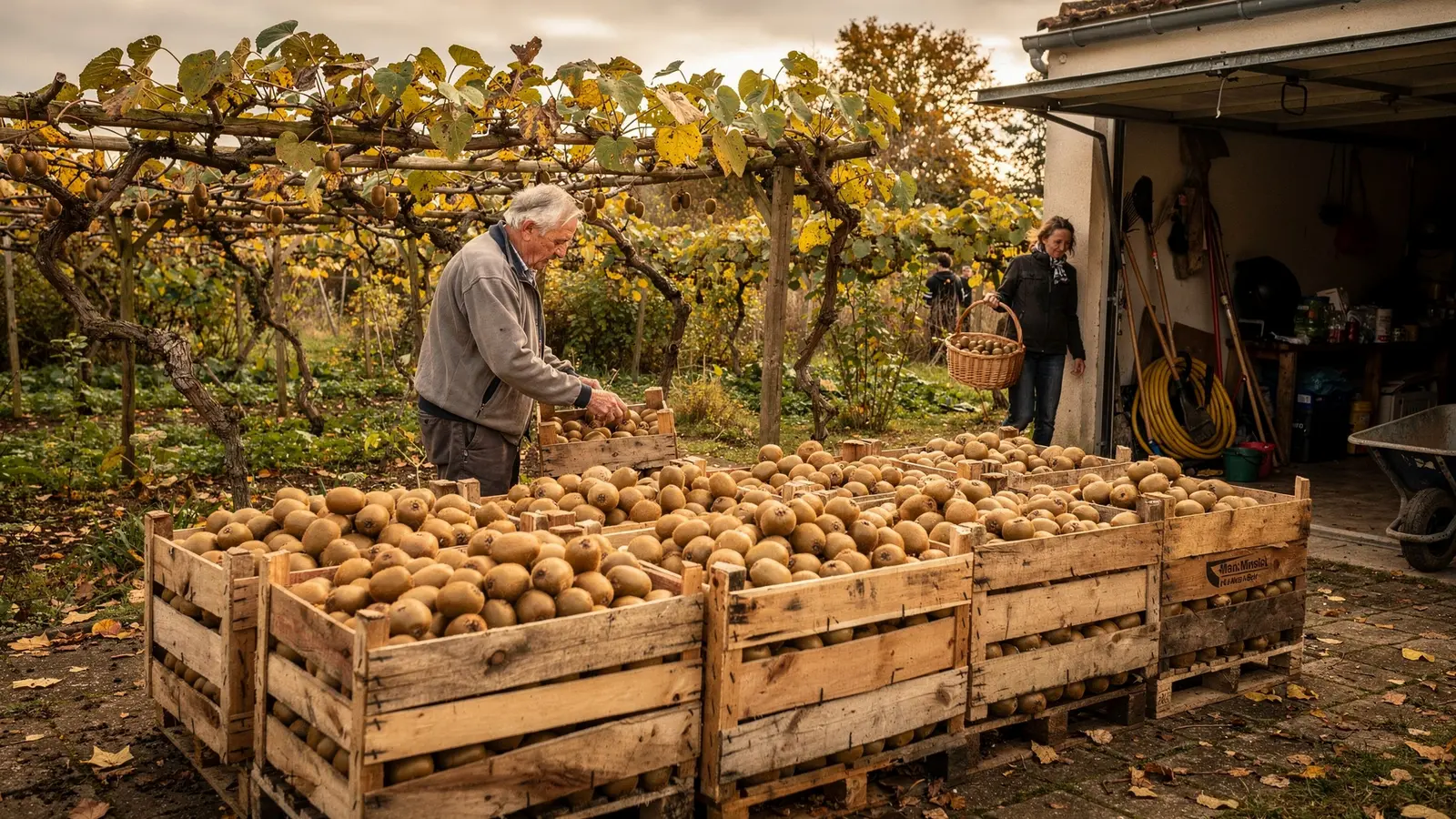 En Seine-et-Marne, une jardinière a récolté 255 kg de kiwis dans son jardin En Seine-et-Marne, une jardinière a récolté 255 kg de kiwis dans son jardin