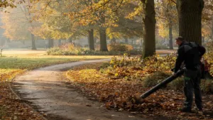 Feuilles mortes : à Brême, les jardiniers dégagent les chemins et en laissent autour des plantes
