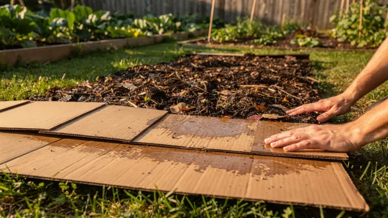 Paillage en carton au potager : comment préparer le sol sans le retourner Paillage en carton au potager : comment préparer le sol sans le retourner