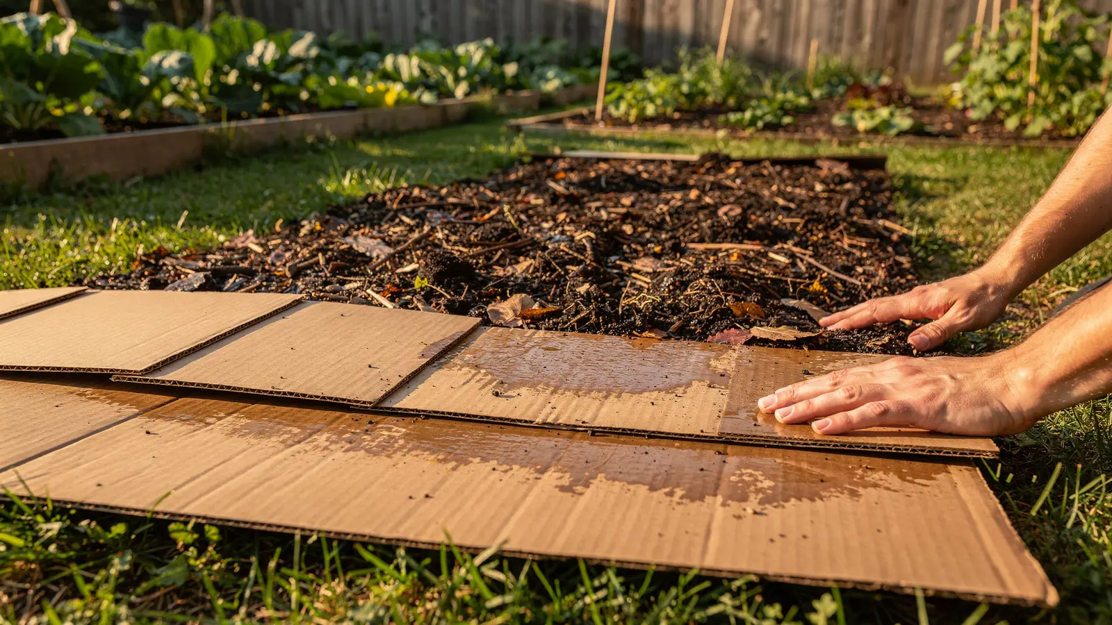 Paillage en carton au potager : comment préparer le sol sans le retourner Paillage en carton au potager : comment préparer le sol sans le retourner